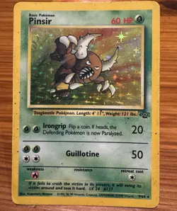 Pokemon TCG 1999 Pinsir 9/64 Jungle Set Holo Rare Card - Image 5