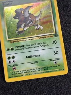 Pokemon Card Pinsir 9/64 Jungle Set 1999 Holo Rare WOTC Vintage TCG NM - Image 4