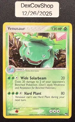 Venusaur 6/17 Pop Series 2 Holo Pokemon TCG Card - Image 1
