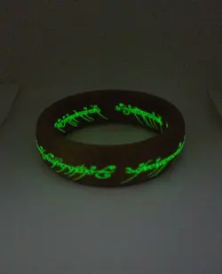 Lord Of The Rings Inspired One Ring with Glow in dark letters - Image 1