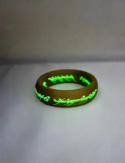 Lord Of The Rings Inspired One Ring with Glow in dark letters - Image 2