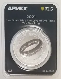 2021 Niue The One Ring 1oz .999 Silver APMEX #242040 TEP Lord Of The Rings - Image 1