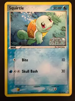 Squirtle 63/100 Reverse Holo Crystal Guardians Pokemon Card 2006 STAMPED - Image 1