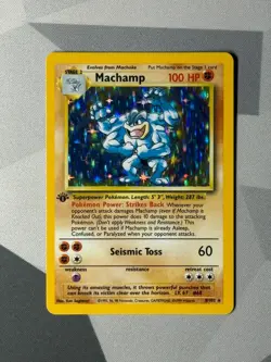 Pokemon Cards Machamp 8/102 1ST EDITION Base Set Rare - Image 1