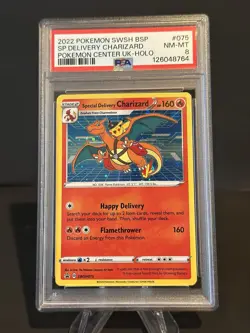Pokemon TCG Special Delivery Charizard SWSH075 PSA 8 - Image 1