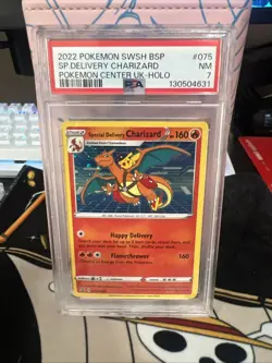 Pokemon TCG Special Delivery Charizard SWSH075 PSA 7 - Image 1