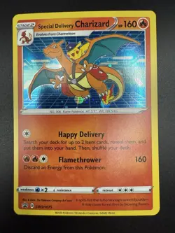 Special Delivery Charizard SWSH075 HOLO Pokemon Center Promo Card Pokemon TCG - Image 3