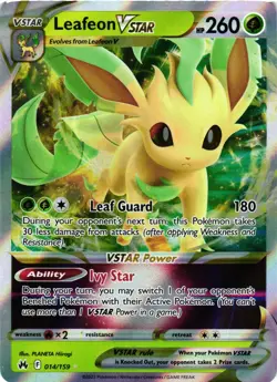Pokemon TCG Leafeon VSTAR Crown Zenith 014/159 Ultra Rare Holo NM - Image 1