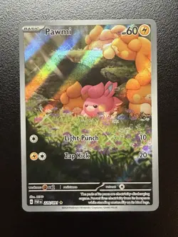 Pokemon TCG - Pawmi - Paldean Fates 226/091 Illustration Rare Full Art Holo - Image 1