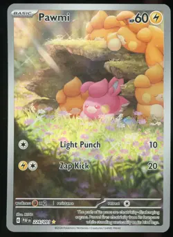 Pokemon TCG Pawmi Holo Illustration Rare Full Art S&V Paldean Fates 226/091 NM - Image 1