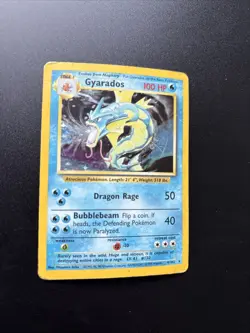 Pokemon Gyarados Holo Card 6/102 Base Set Unlimited Pokemon Tcg Rare MP-HP - Image 1