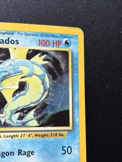 Pokemon Gyarados Holo Card 6/102 Base Set Unlimited Pokemon Tcg Rare MP-HP - Image 3