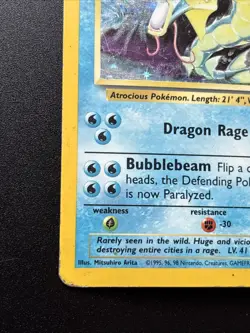Pokemon Gyarados Holo Card 6/102 Base Set Unlimited Pokemon Tcg Rare MP-HP - Image 5