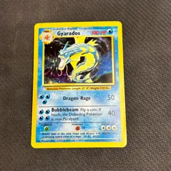 Gyarados 6/102 | WOTC Base Set Unlimited | Holo Rare | Pokemon Card Played - Image 1
