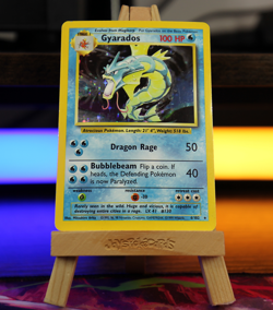 Pokemon Gyarados 6/102 HOLO Rare Base Set Unlimited 1999 WOTC Vintage Card - LP- - Image 1