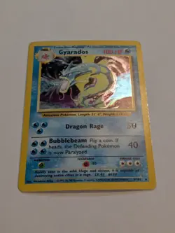 Gyarados 6/102 Base Set Unlimited Holo Rare Pokemon Card WOTC MP/Hp (#3) - Image 2