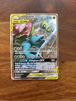 Pokemon TCG Celebi & Venusaur GX SM167 Black Star Promo Holo Card - Image 1