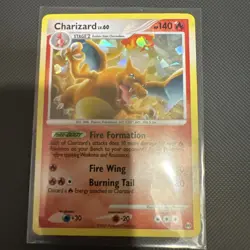 Pokemon TCG Charizard LV.60 Platinum Arceus Holo Rare Card 1/99 LP - Image 1