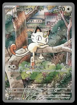 Pokemon Cards Meowth 106/094 Phantasmal Flames Illustration Rare NM *1 - Image 1