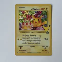 Pikachu Birthday 25th Celebrations Holo Black Star Promo 24 Pokemon TCG Card - Image 1