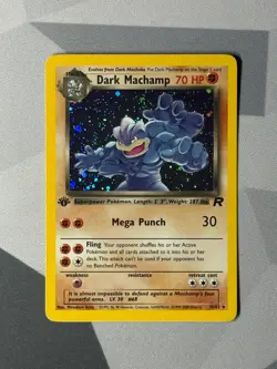Pokemon Cards Dark Machamp 10/82 1ST EDITION Team Rocket Holo Rare - Image 1