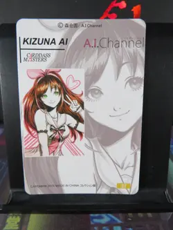 AI Kizuna A.I Channel Art Card Rare Holo Collectible Virtual Youtuber CCG NM - Image 3