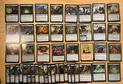 MTG Lot Of 45 Battle For Baldur’s Gate GREEN Cards Including FOILS - Image 1