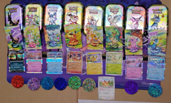 Pokemon Prismatic Evolution 8 Eeveelutions Cards w Mini Tin Art Sylveon Umbreon - Image 1
