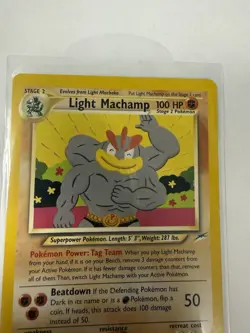 Pokemon Light Machamp 100 HP Stage 2 Neo Destiny 25/105 Regular Rare 2000 Card - Image 5