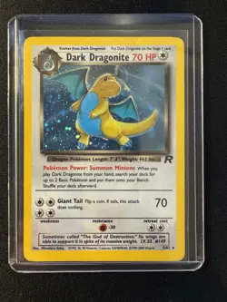 Dark Dragonite Holo 5/82 Team Rocket WOTC Vintage MP Swirl 🌀 Pokemon TCG - Image 1