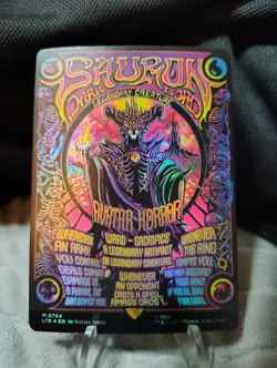 Sauron, The Dark Lord (Foil Borderless Poster Art) Lord Of The Rings MtG NM - Image 1