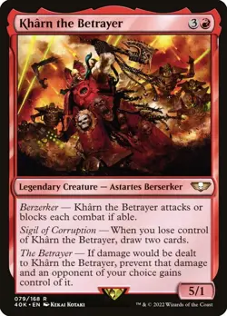 MTG - Kharn the Betrayer - Warhammer 40K - X1 - (NM) - - Image 1