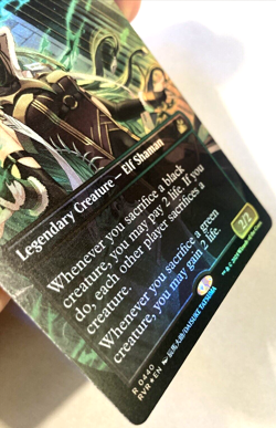 MTG Savra, Queen of the Golgari ANIME BORDERLESS FOIL Ravnica Remastered 0440 NM - Image 2