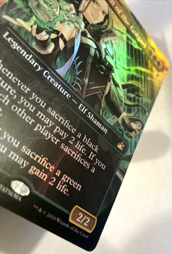 MTG Savra, Queen of the Golgari ANIME BORDERLESS FOIL Ravnica Remastered 0440 NM - Image 3