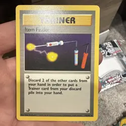 POKEMON ITEM FINDER 74/102 RARE TRAINER BASE SET LP-NM - Image 1