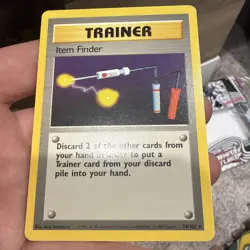 POKEMON ITEM FINDER 74/102 RARE TRAINER BASE SET LP-NM - Image 2