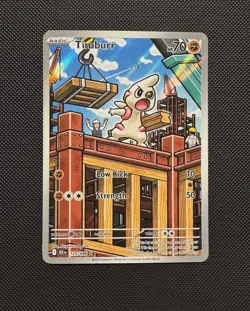 Pokemon TCG Timburr 125/086 SV: Scarlet & Violet Black Bolt Illustration Rare NM - Image 1