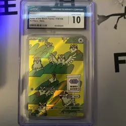 CGC Gem Mint 10 Pidgey 118/108 Pokemon Japanese Ruler of the Black Flame sv3 - Image 1