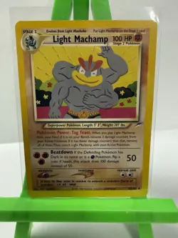 Pokemon Light Machamp 100 HP Stage 2 Neo Destiny 25/105 Rare Regular - Image 1