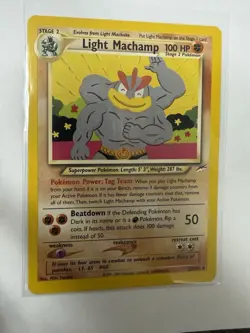 Pokemon Light Machamp 100 HP Stage 2 Neo Destiny 25/105 Rare Regular - Image 2