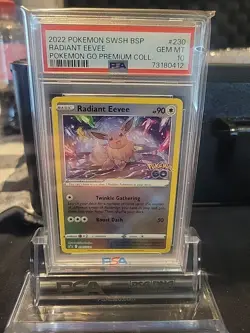 2022 POKEMON SWSH BLACK STAR PROMO #230 RADIANT EEVEE PSA 10 - Image 1