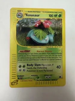 Pokemon Venusaur 100 HP Stage 2 Expedition 030/165 Holo Rare English 2002 - Image 2
