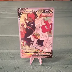 Pokemon Duraludon V Ultra Rare Full Art Single Strike Holo SWSH07 198/203 - Image 1