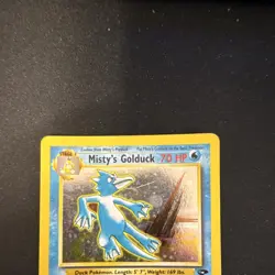 Pokemon Misty's Golduck 12/132 Gym Challenge Holo Rare Unlimited Heavy Played - Image 3