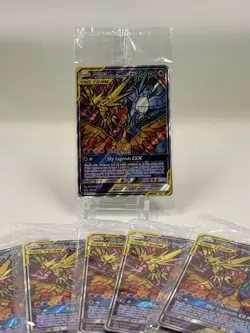 Pokemon TCG Moltres Zapdos Articuno GX SM210 Hidden Fate Promo Sealed, Near Mint - Image 1