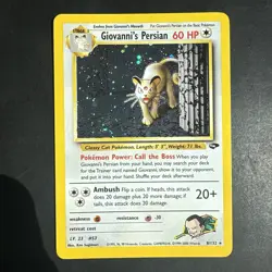 Pokemon Vintage Holo Giovanni's Persian 8/132 Gym Challenge Rare WotC - Image 1