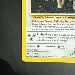 Pokemon Vintage Holo Giovanni's Persian 8/132 Gym Challenge Rare WotC - Image 5