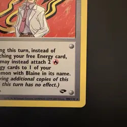 Pokemon Vintage Non-holo Rare Blaine 1st Edition 100/132 - Gym Challenge - WotC - Image 4