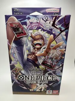 ONE PIECE TCG: GEAR5 STARTER DECK EX 21 (ST-21) FACTORY SEALED ENGLISH - Image 1