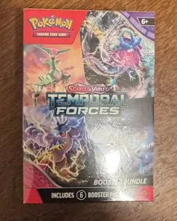 Pokemon TCG Scarlet & Violet Temporal Forces Booster Bundle (6 Packs) SEALED - Image 1
